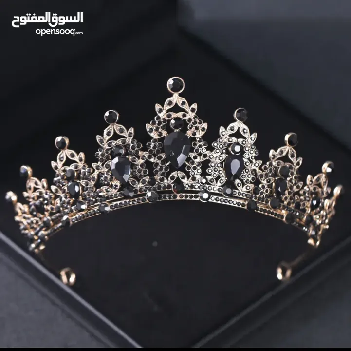 تيجان كريستاليه وفضيه اللون للنساء إكسسوارات شعر