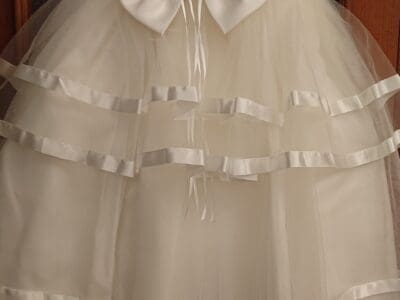 فستان ابيض بناتي جديد